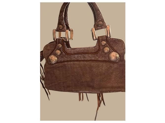 Borsa Maliparmi in pelle marrone - vista 2