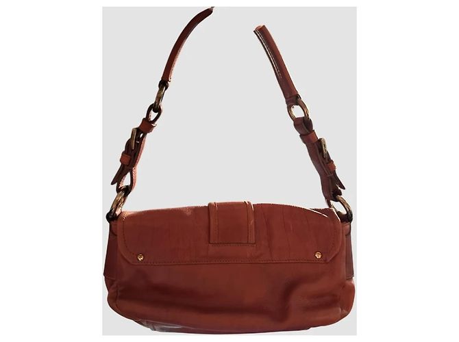 Borsa baguette Prada in pelle prugna Porpora - vista 4