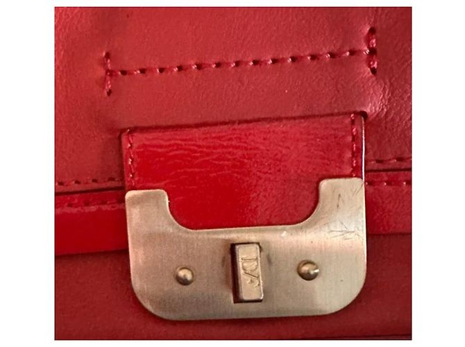 Diane Von Furstenberg Mini Harper Borsa a Tracolla in Pelle Rossa Rosso - vista 2