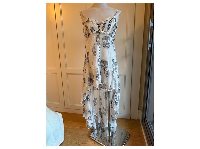 Vestido de seda blanco Philipp Plein - vista 3