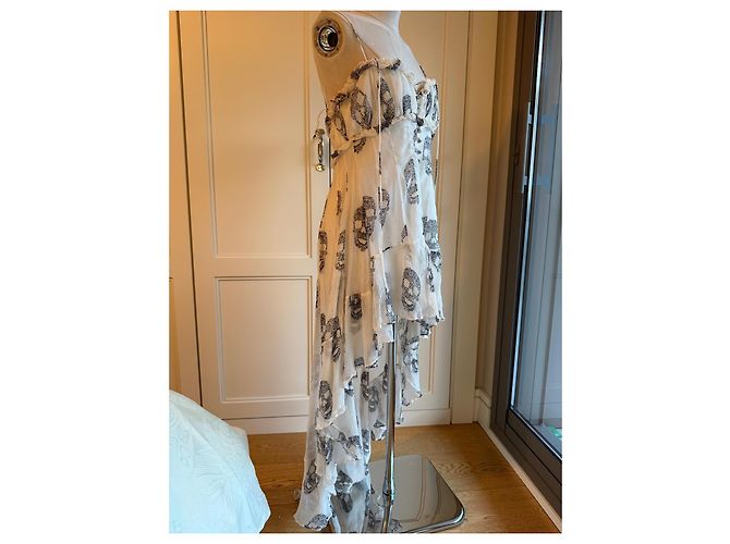 Vestido de seda blanco Philipp Plein - vista 6