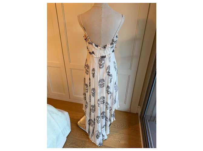 Vestido de seda blanco Philipp Plein - vista 8