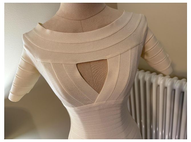 Herve Leger Kleid weiß - Ansicht 5