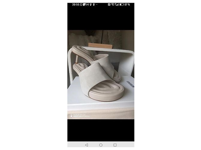 Mule in pelle beige Jacquemus - vista 2