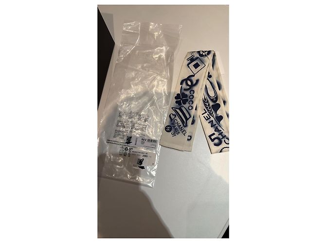 Chanel Twilly Clásico Blanco Azul marino - vista 3