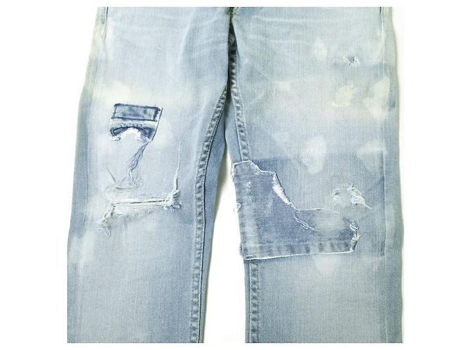 Autre Marque JEANS SEA HORSE SLIM Pantalones de mezclilla elásticos de algodón Azul - vista 6