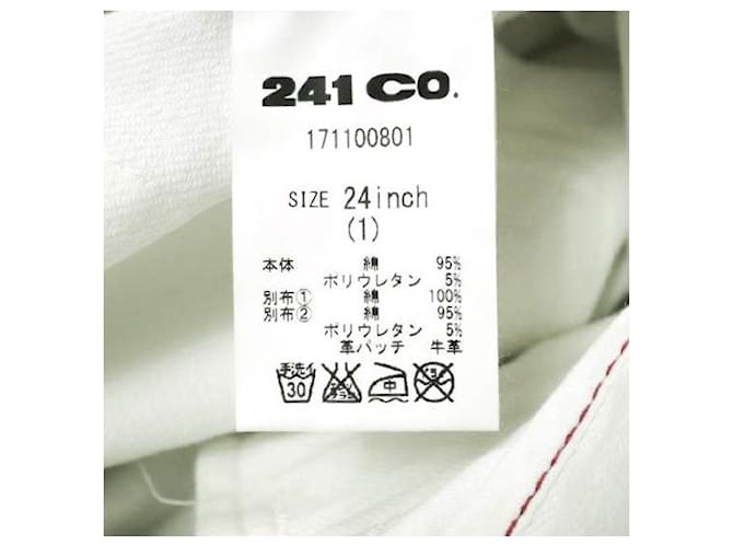 Autre Marque Pantalones de denim de algodón slim recto Blanco - vista 10