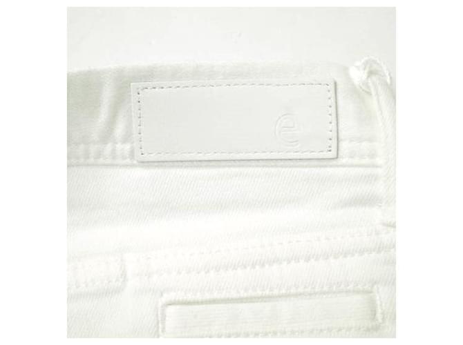 Autre Marque Pantalones de denim de algodón slim recto Blanco - vista 7