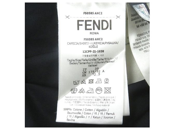 Camisa de algodón Fendi Negro - vista 7