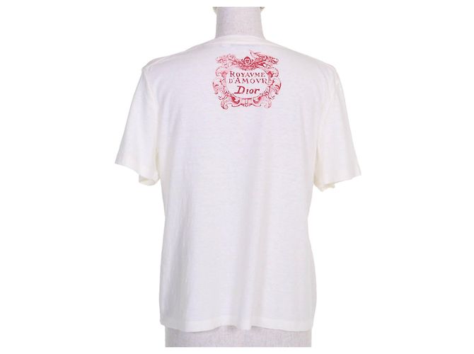 Camiseta de algodón Christian Dior Blanco Blanco roto - vista 3