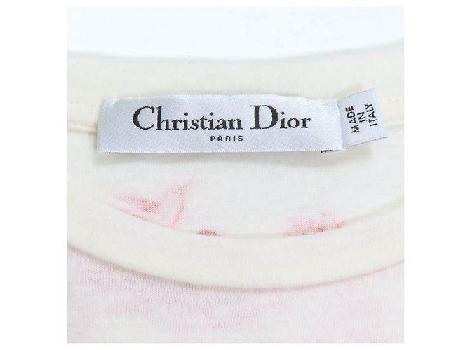 Camiseta de algodón Christian Dior Blanco Blanco roto - vista 7