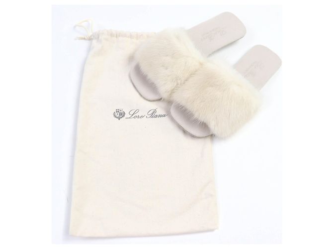 Autre Marque Mink Slipper von Loro Piana Beige - Ansicht 2