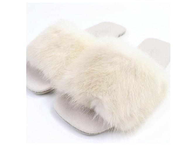 Autre Marque Mink Slipper von Loro Piana Beige - Ansicht 5