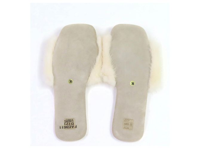 Autre Marque Mink Slipper von Loro Piana Beige - Ansicht 7