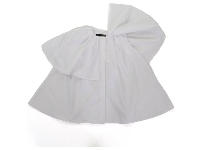 Autre Marque Blusa in cotone Tsuru di Mariko Oikawa Bianco - vista 5