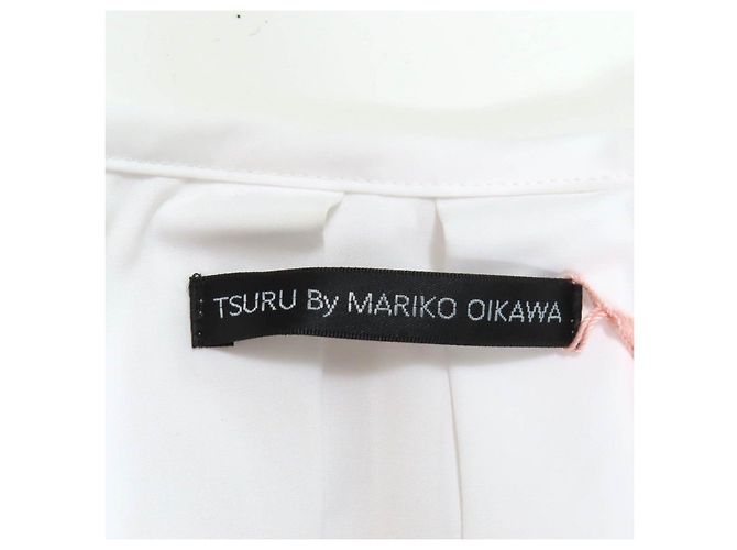 Autre Marque Blusa in cotone Tsuru di Mariko Oikawa Bianco - vista 6