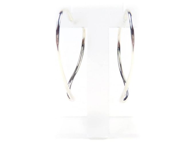 Tiffany & Co Orecchini a cerchio Open Heart AG925 di Tiffany&Co. Argento - vista 2