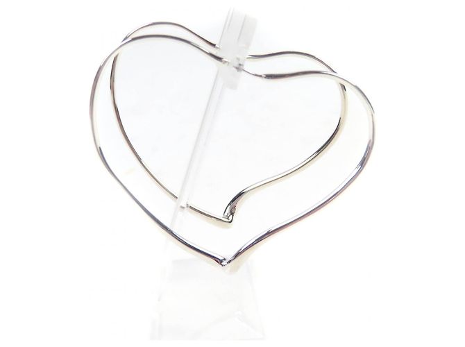 Tiffany & Co Orecchini a cerchio Open Heart AG925 di Tiffany&Co. Argento - vista 3