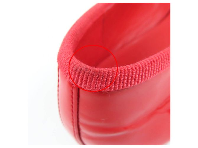 Timeless Chanel COCO Mark Patent leather Ballet Flats Black Red - view 14