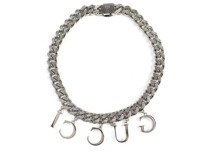 Collana Gucci Script Logo G intrecciata Accessori Argento - vista 2