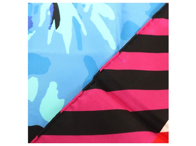 Foulard in seta floreale D-Flower pop di Christian Dior Rosso - vista 2