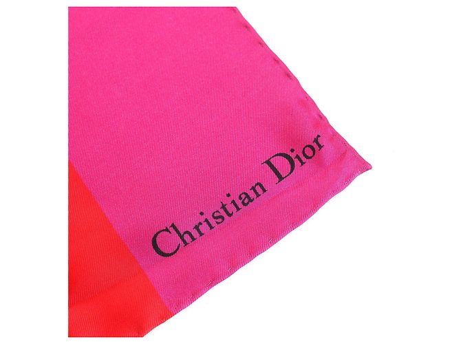 Foulard in seta floreale D-Flower pop di Christian Dior Rosso - vista 3
