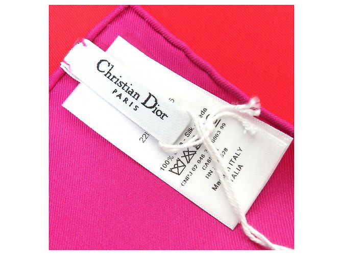 Foulard in seta floreale D-Flower pop di Christian Dior Rosso - vista 4