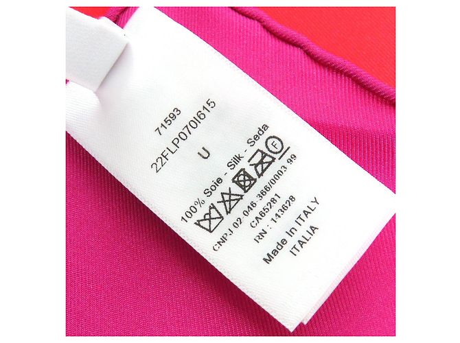 Foulard in seta floreale D-Flower pop di Christian Dior Rosso - vista 5
