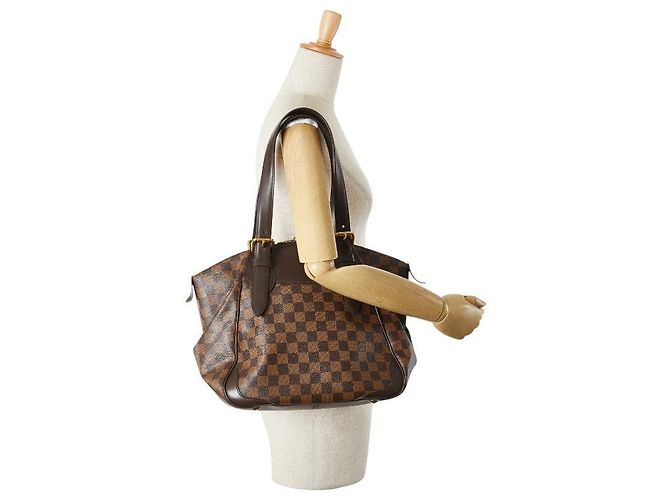 Borsa Louis Vuitton Verona PM Damier Marrone - vista 13