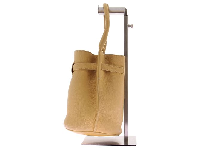 Céline Borsa "Big bag" secchiello in vitello grana gialla Giallo - vista 4
