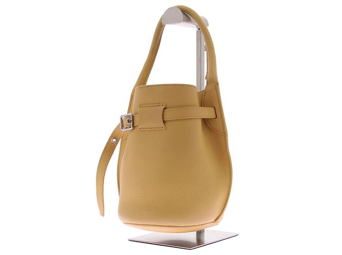 Céline Borsa "Big bag" secchiello in vitello grana gialla Giallo - vista 5