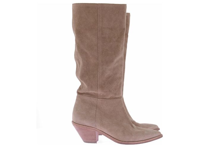 Botas Ba&Sh de ante beige - vista 2