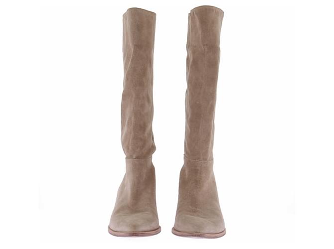 Botas Ba&Sh de ante beige - vista 4