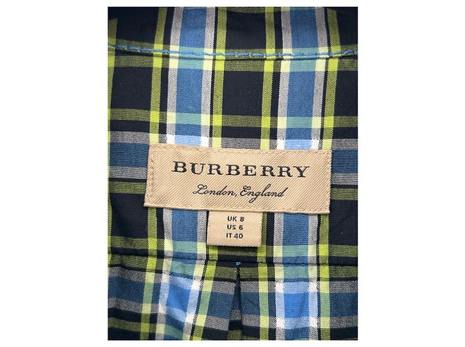 Burberry Mono azul a cuadros de algodón - vista 3