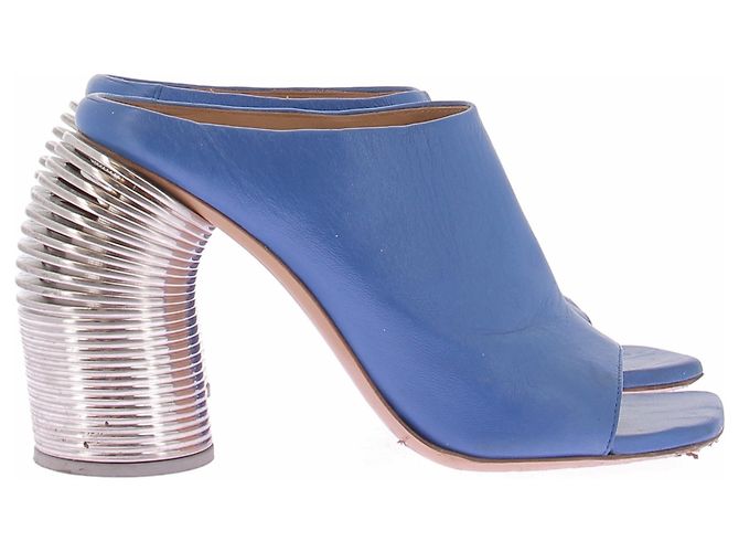Off White Blaue Absatzmules - Ansicht 2
