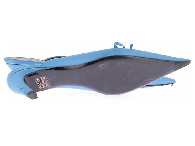 Balenciaga Mule di raso blu - vista 7