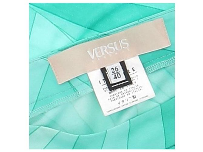 Falda corta azul estampada Versus Versace - vista 5