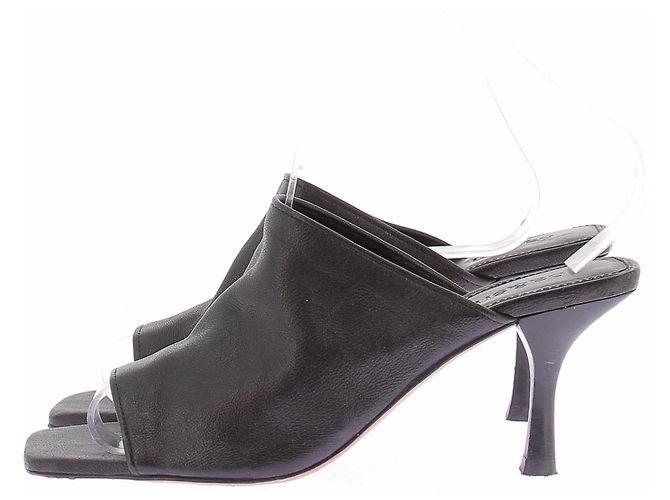 Mule Ba&Sh in pelle nera taglia 38 Nero - vista 3