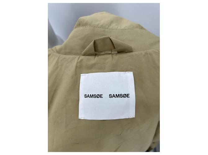 Trench de algodão bege Samsoe & Samsoe - vista 5