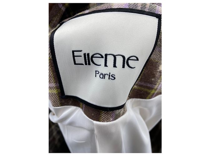 Autre Marque Chaqueta de cuadros ELLEME de algodón marrón Talla 38 Castaño - vista 4