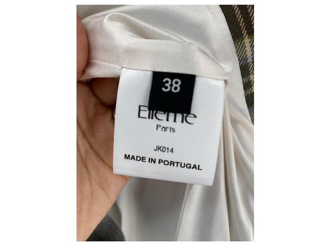 Autre Marque Chaqueta de cuadros ELLEME de algodón marrón Talla 38 Castaño - vista 6