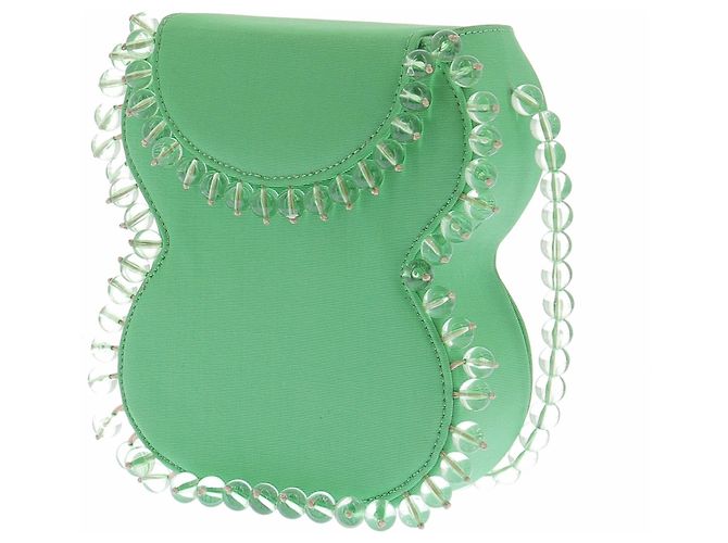 Bolso de mano By Far de cuero verde - vista 5