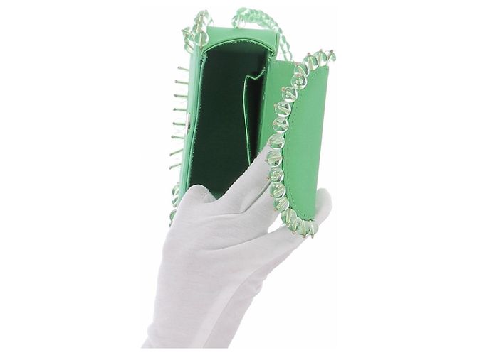 Bolso de mano By Far de cuero verde - vista 6