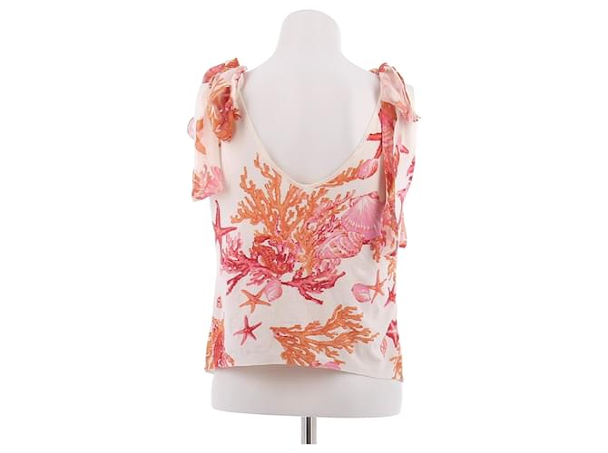 Blumarine Top con estampado de concha Naranja - vista 2