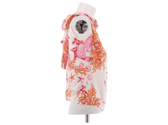 Blumarine Top con estampado de concha Naranja - vista 3