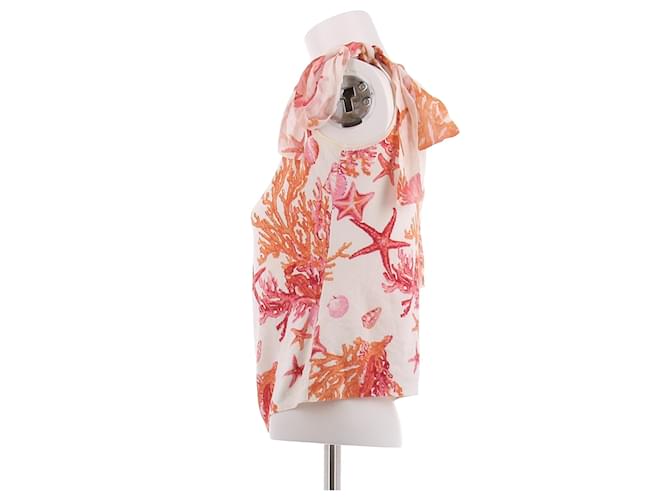 Blumarine Top con estampado de concha Naranja - vista 4