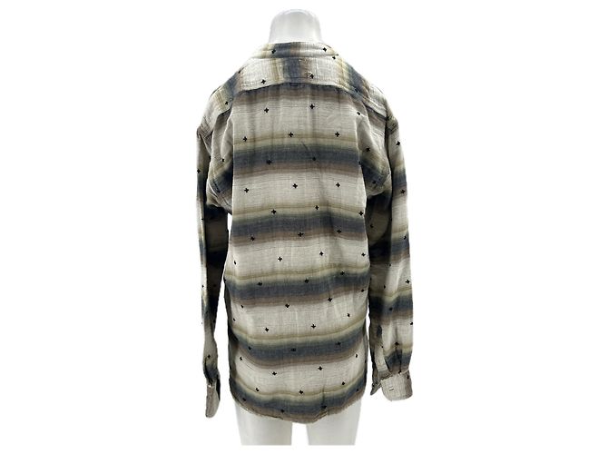 Autre Marque Camisa azul gris en algodón - vista 2