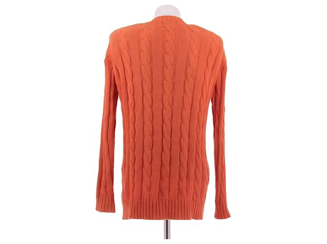 Autre Marque ROWEN ROSE Kaschmir Pullover Orange S - Ansicht 2