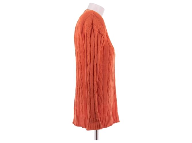 Autre Marque ROWEN ROSE Kaschmir Pullover Orange S - Ansicht 3