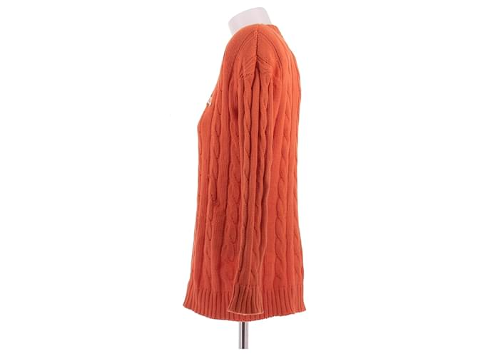 Autre Marque ROWEN ROSE Kaschmir Pullover Orange S - Ansicht 4